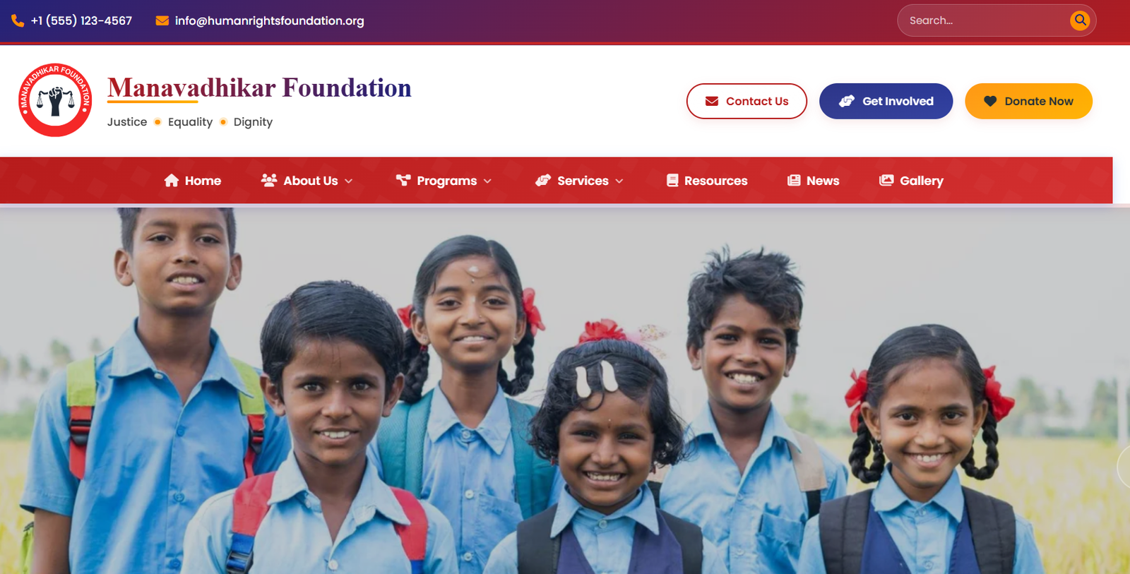 NGO Website Mockup